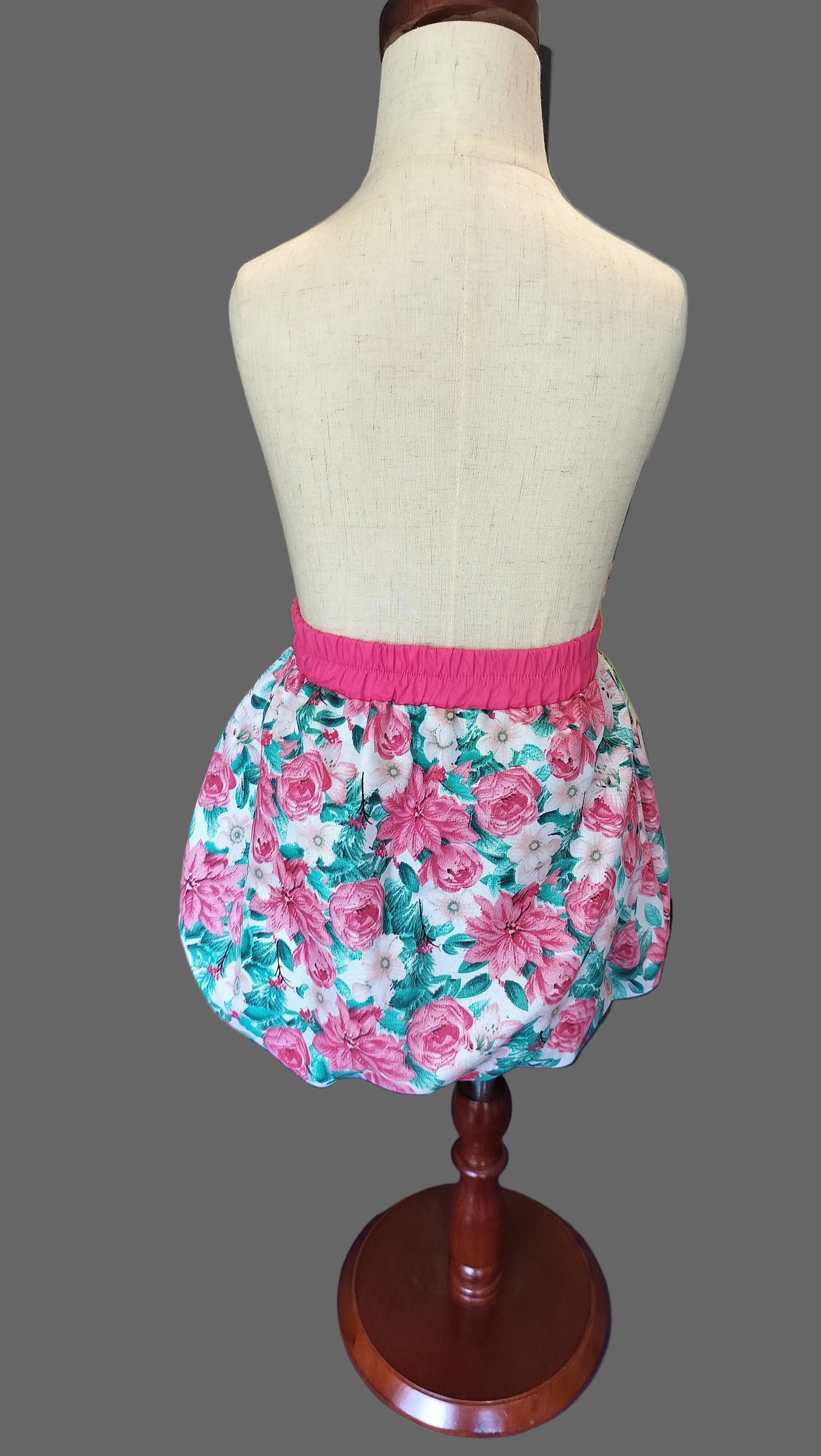 Floral Bubble Skirt - pink