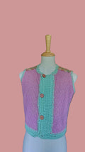 Mint & Magenta Dream Crop Top