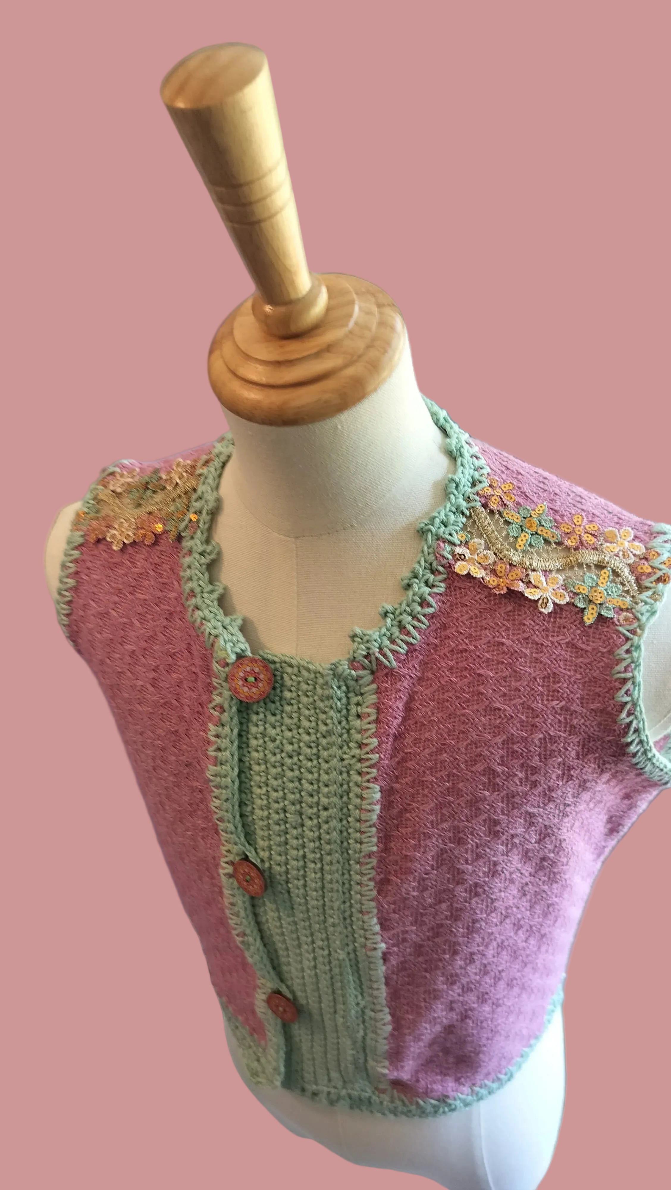 Mint & Magenta Dream Crop Top