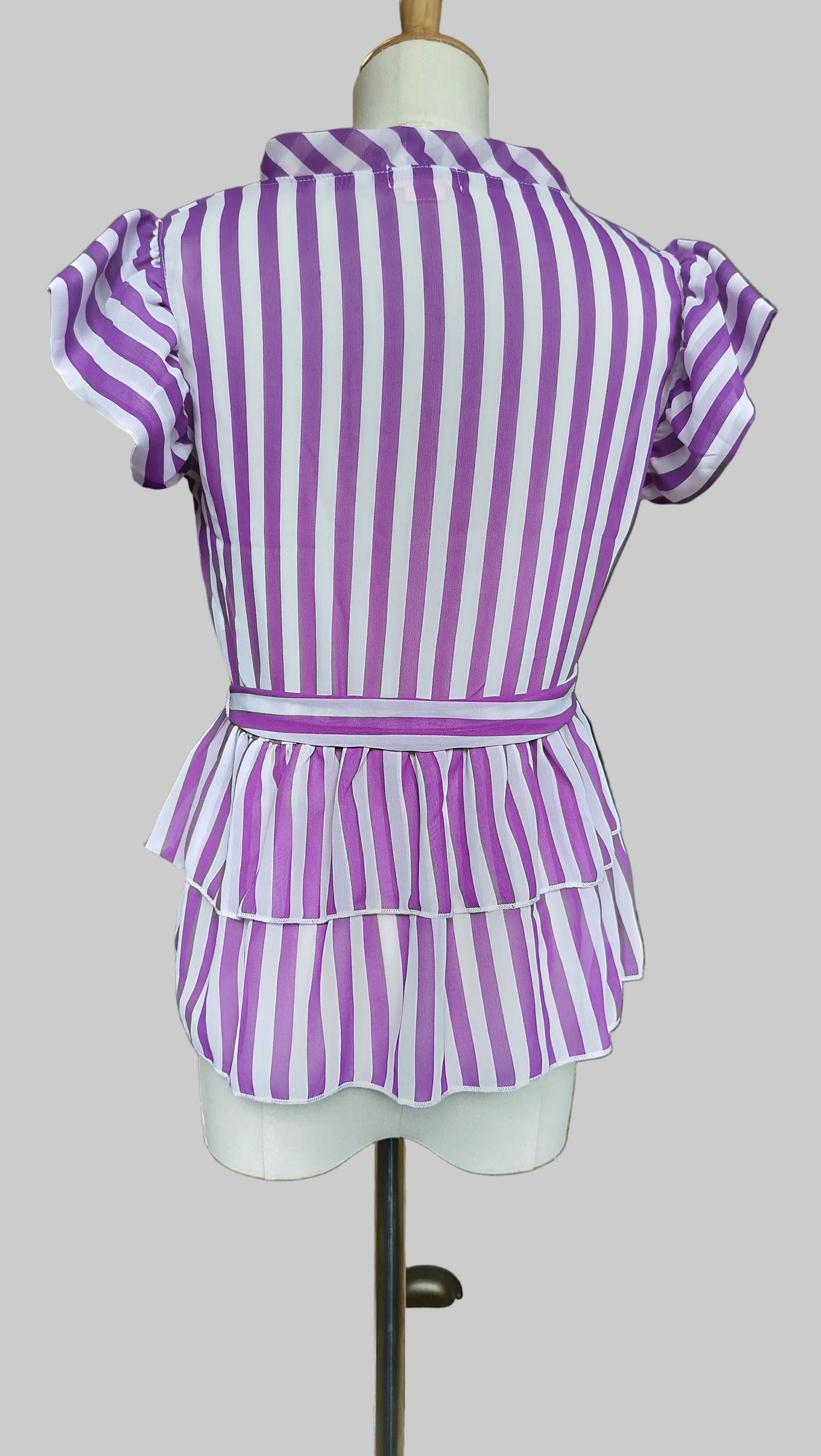 Candy-Stripe Sprite Blouse (Purple)