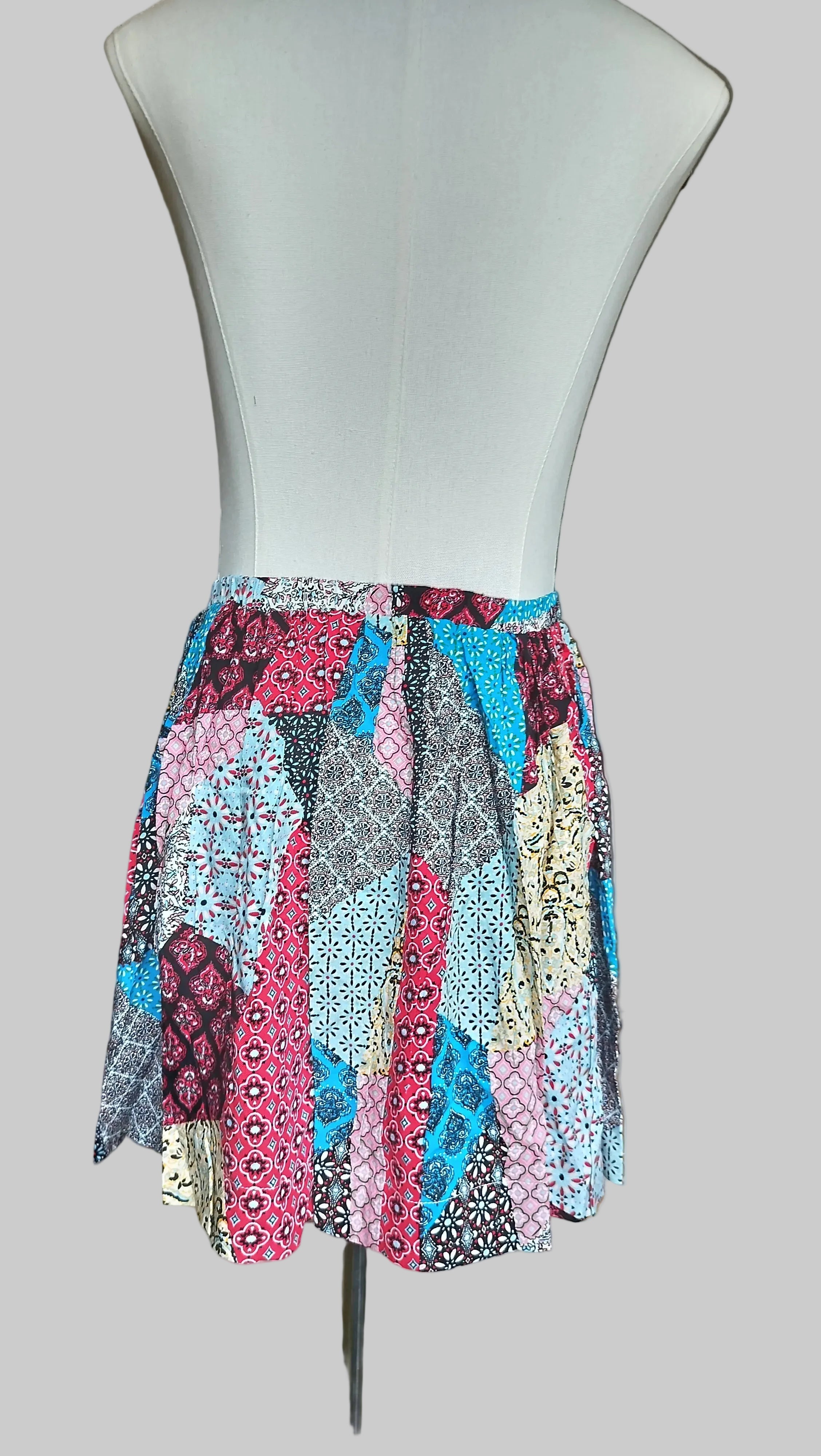 The "Meadow" Patchwork Midi Skirt